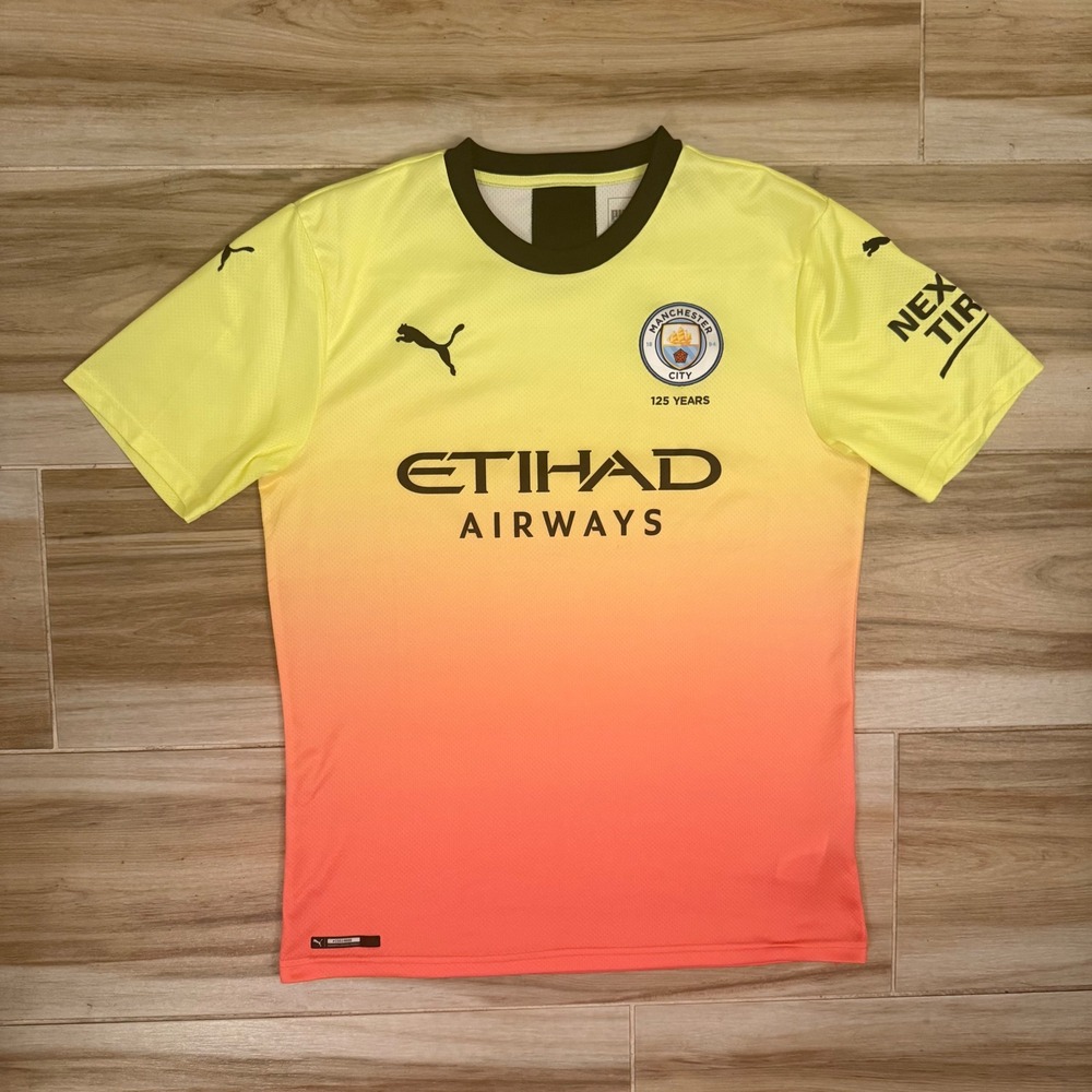 Puma Manchester City 125 Years Third Jersey Yellow Peach Gradient 755594-03 M